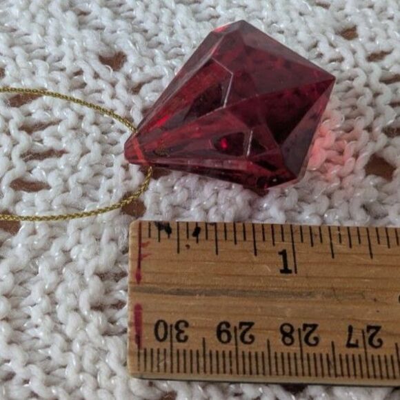 2008 Target Brand Red Diamond Drop Christmas Ornaments-24 count - Picture 5 of 5